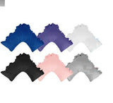 Ruffled U Shape Tri Boomerang Pillowcase 280TC Poly Cotton Bed Decor- Purple