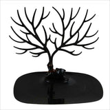 Black Jewelry Earrings Necklace Ring Rack Holder Display Stand Tree Organizer