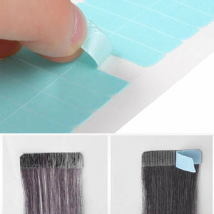 60x Pre-Cut Double Side Super Blue Tapes for Hair Extension Waterproof Adhesive
