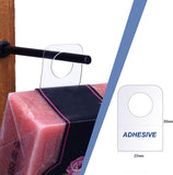 100X Clear Hang Tab With Adhesive Hook Hole Style Hang Sell Stock Shop Retail