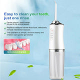 Cordless Oral Irrigator Water Jet Dental Teeth Flosser Tooth Cleaner 4Jet -Green