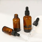 5pcs Amber Glass Liquid Dropper Reagent Eye Pipette Essential Oils Bottle -30ml