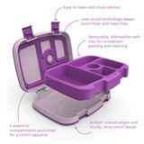 Bentgo Kids Lunch Box With Compartment Bento-Style Container Leak-Proof Purple