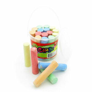 Jumbo Chalk Classic Craft Kids Jumbo Art Chalk With Bucket Colour