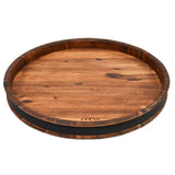 Acacia Round Wine Barrel Top Serving Tray Grazing Board 60x60cm