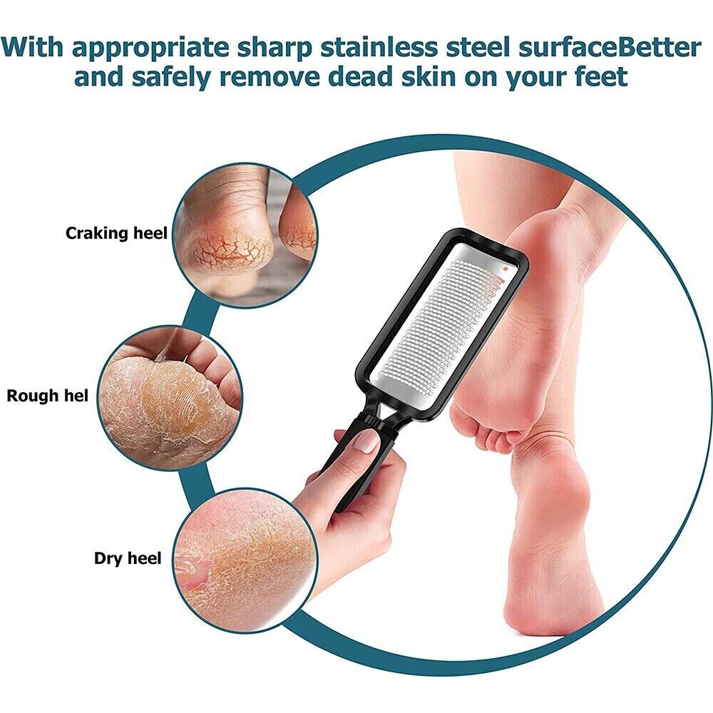 Stainless Steel Foot File Scraper Grater Pedicure Rasp Callus Remover Tool