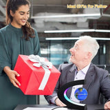 Magnetic Levitating Floating Rotating World Map LED C-Shape Lamp Home Desk Blue