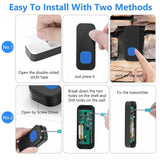 Wireless Door Bell Chime Waterproof Doorbell 2 Receivers 300M Long Range
