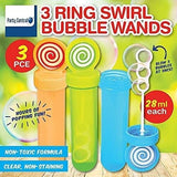 6x Bubble Wands Ring Design Non-Toxic Fragrance Free Endless Fun 28ml