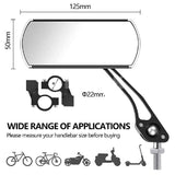 1 Pair Bicycle Rear View Mirror Bike Cycling Handlebar Rearview Rectangular