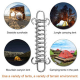 Outdoor Camping Tent Spring Wind Rope Buckle Fix Hook Buckles (RED 10PCS)