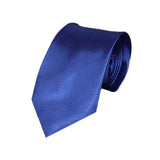 Mens Skinny Tie Plain Wedding Slim Necktie Formal Casual Narrow Party Blue