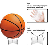 Ball Stand Display Rack Acrylic Holder Basketball Football Soccer Ball Support