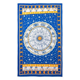 Zodiac Calender Blue Altar Scarf Fashion Cloth Decor Art Poster 140x210CM