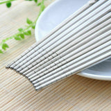 5 Pairs Stainless Steel Chopsticks Asian