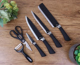6 Pieces Kitchen Knife Set Everich Chef Knives Stainless Steel Nonstick Scissor