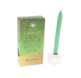 Pack of 10 Candle Healing Green Tree Candles Rituals Spells - Green