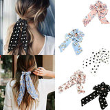 5x Hair Band Scarf Bow Floral Tie Rope Elastic Scrunchies Women Girl Assorted