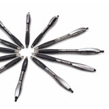 4x BIC Atlantis Retractable Ballpoint Original Medium Black Rubber Grip Ink Set