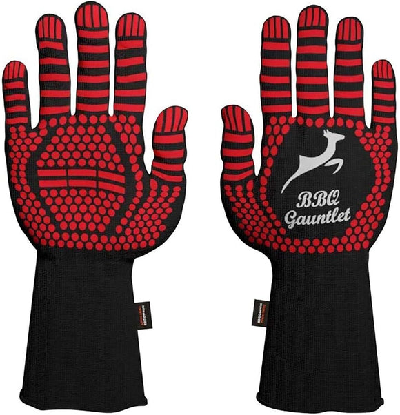 Grill Gloves Heatproof Upto 500ºC Extreme Heat Resistant Anti-Slip Silicone