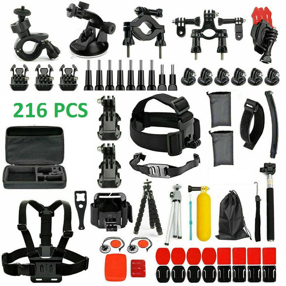 216pcs GOPRO Accessories Chest Head Monopod Float Mount for GoPro Hero 9 8 7 6 5