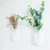 2x Silicone Sticky Vase Wall Fridge Magic Flower Plant Pot Decoration