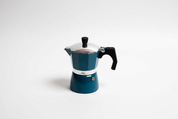 Coffee Culture Italian Stove Top Coffee Espresso Maker Percolator 3 Cup Blue