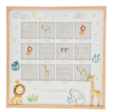 My First Year Photo Frame Little Moments Safari Theme Children's Nursery Kids