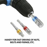 Socket Adaptor Set Driver Hex Shank Drill Bits 1/2" 1/4" 3/8" Impact Driver