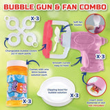 2x Bubble Blower Machine Electric Fan Automatic Bubble Maker Gun Kids Outdoor
