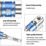 Socket Adaptor Set Driver Hex Shank Drill Bits 1/2" 1/4" 3/8" Impact Driver