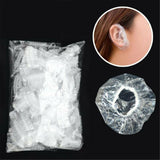 100PCS Bath Clear and Disposable for Dyeing Hair Salon Waterproof Ear Cover