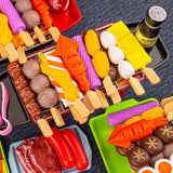 28pcs Kids BBQ Set Pretend Play Kitchen Food Toys Cooking Fun Playset