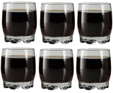 6 pieces Clear Glass Tumblers Clear Base Ava Water Drinking Glasses Drink 290ml