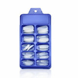 100Pcs Nail Coffin Fake False Long Art Full Cover Nails Manicure Tips - Clear