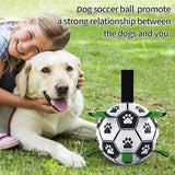 Dog Ball Interactive Soccer Toy Pet Football with Grab Tabs Tug Water Outdoor