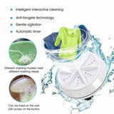 Ultrasonic Portable Washing Machine Mini Turbine Washer USB For Travel Camping