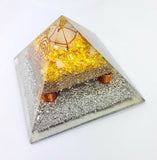 Prosperity Abundance Orgonite Orgone Pyramid Energy Clear Quartz Citrine