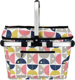 Picnic Basket For 4 Person Sachi Insulated Outdoor Cooler Nordic Geo