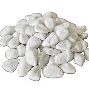 Decorative Pebbles Stones Garden Aquarium Fish Tank White Colour 500g