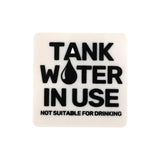 3pcs Peel & Stick  Sign Tank Water in Use Handy  Quality Material - 55x55 mm