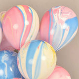 15 pcs Marble Confetti Balloons Set Agate Balloon Birthday Party Decorations