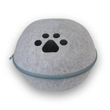 Paws & Claws 48x38cm Cat Cave Bed With Washable Pets Cushion Large Grey