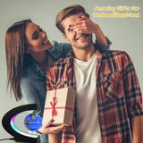 Magnetic Levitating Floating Rotating World Map LED C-Shape Lamp Home Desk Blue