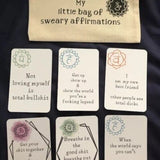16pcs Funny Affirmation Card Gift Birthday Cards Sweary Bag for Self Friends DIY