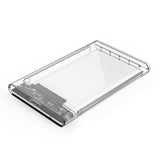 Transparent 2.5 inch USB 3.0 External Hard Drive HDD Enclosure Case SATA