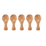 10x Mini Wooden Spoon Kitchen Spice Spoon Small Short Condiment Spoons Scoop - A