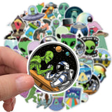 50pcs E.T UFO Alien Vinyl Decal Stickers Mix Laptop Waterproof Phone Book P2