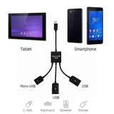 Micro USB HUB Male to Female Double USB 2.0 Host OTG Adapter Cable
