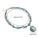 Vintage Bohemian Style Turquoise Handmade Pendant Necklace Women Acessories